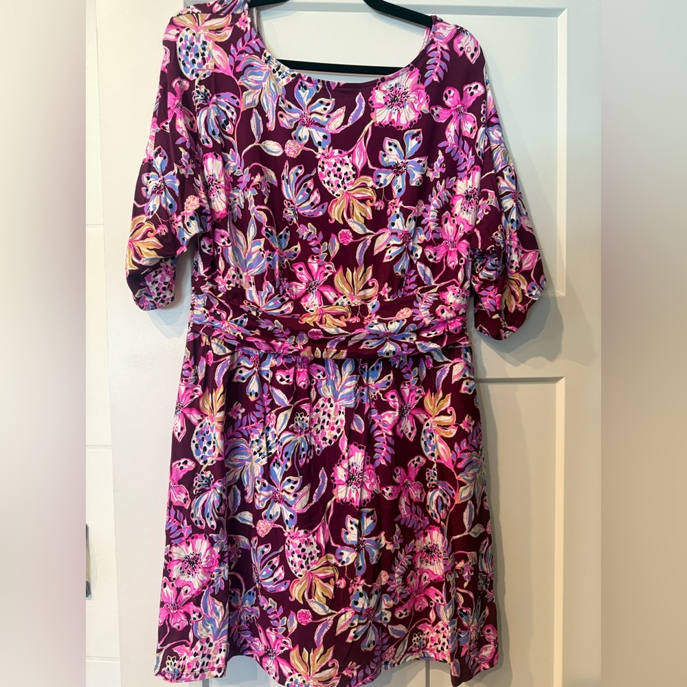 Lilly Pulitzer Parigi Pink and Purple Floral Dress